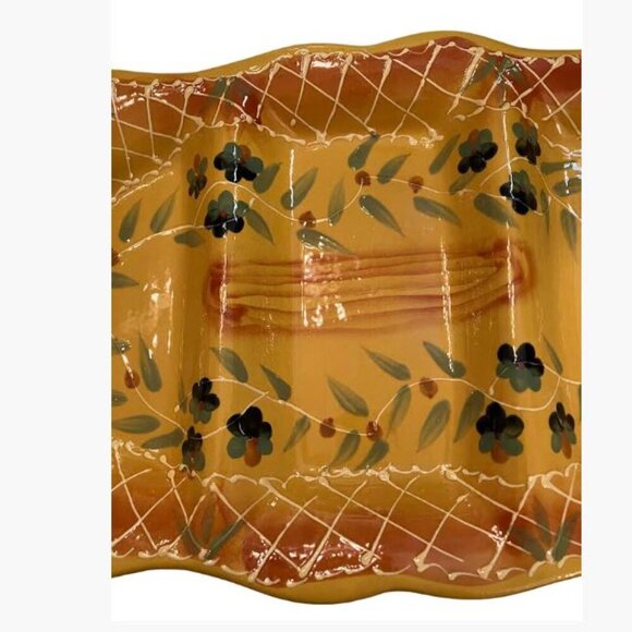 Cedre Rouge Romancing Provence Partitioned Ceramic Platter French Cntry Like New - Picture 3 of 13